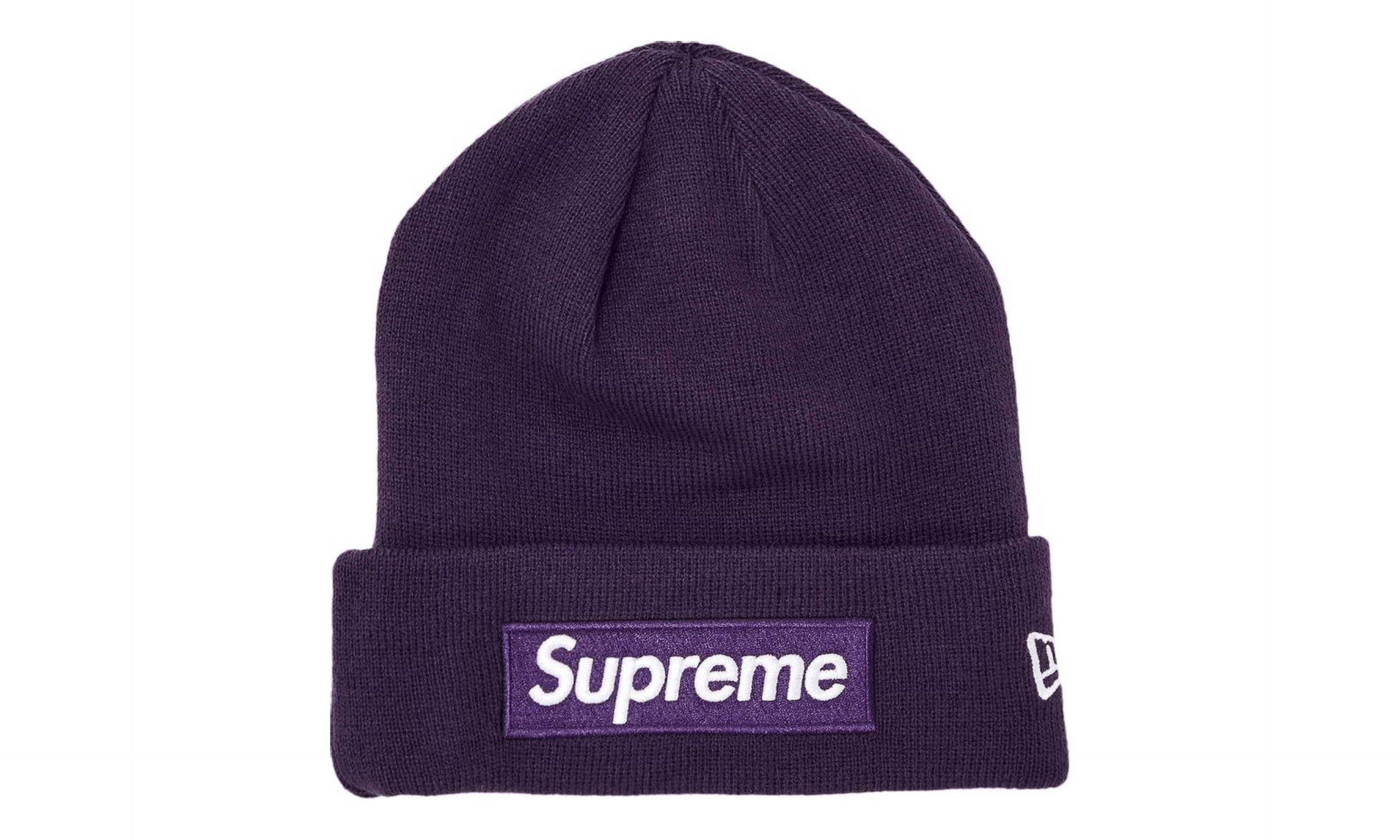Supreme x New Era Box Logo Beanie 'Purple' - Kicksite - FW23BN26-DARK-PURPLE