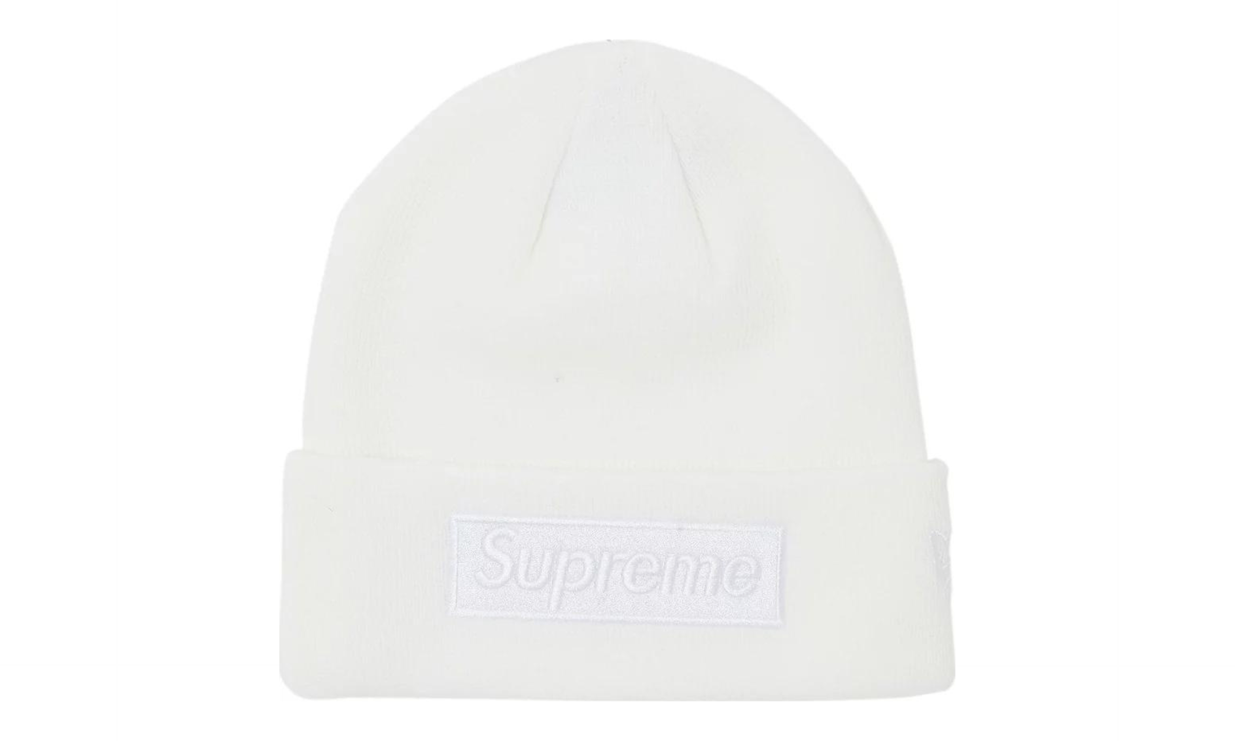 Supreme x New Era Box Logo Beanie 'White' - Kicksite - FW23BN26-WHITE